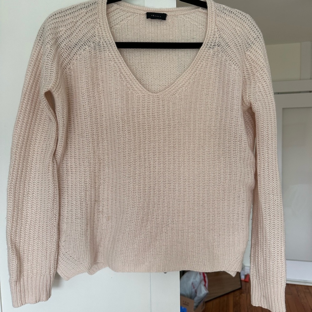 THEORY Cream sweater
